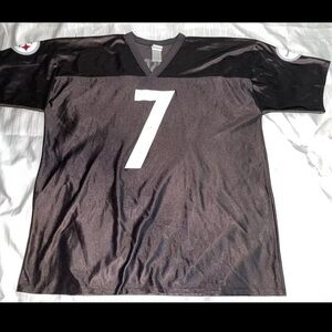 Ben Roethlisberger #7 Pittsburgh Steelers NFL Jersey Black Gold Men's Size XXL